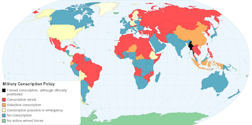 Countries with Mandatory Military Training