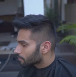 High Fade with Long Top